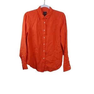 Baird McNutt for J. Crew Ladies Long Sleeve Linen Button Front Top- size 6